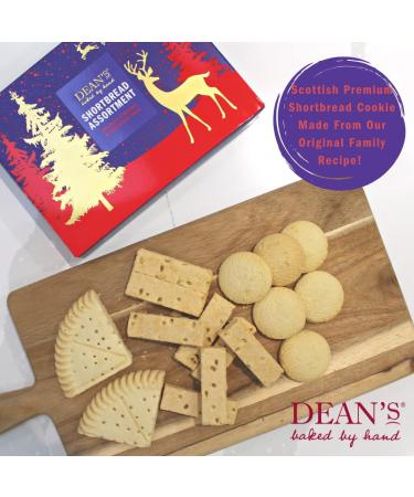 Dean's Traditional Shortbread Assortment - 360g Box of Rounds, Fingers & Petticoat Tails - Luxury All Butter Cookies - Festive Christmas Biscuit Selection - Buy Online on SooperMarket.com