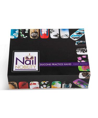 Silicone Practice Half Hand for Acrylic Nails by Nail Nobility - Ideal for Nail Techs - Flexible, Reusable, Realistic Design - Buy Online on SooperMarket.com