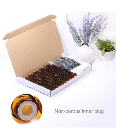 100Pcs 1ml Amber Mini Essential Oil Sample Bottles - Perfect for Oils, Perfumes & Chemicals - Buy Online on SooperMarket.com