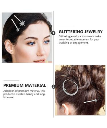 KALLORY Womens Stars and Moon Rhinestone Hair Clips - 6pcs Wedding Accessories - Buy Online on SooperMarket.com