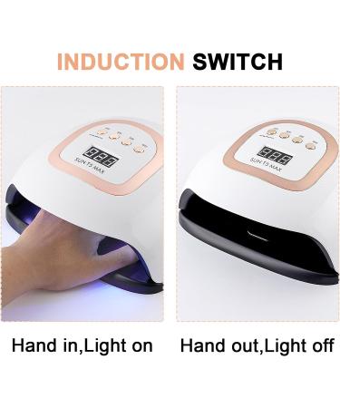 Felenny 220W UV LED Nail Dryer Lamp | Fast Gel Polish Curing | 4 Timer Settings | Auto Sensor | Professional Nail Art Design - Buy Online on SooperMarket.com