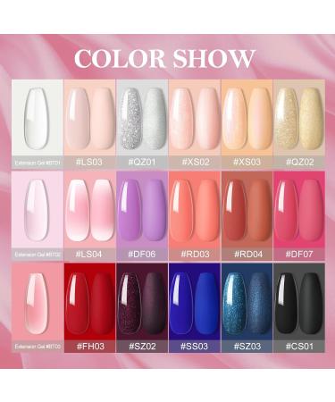 PEACECOLOR Gel Nail Kits Full Set for Beginners 15 PCS Nail Polish with 36W Lamp Kit Nail Gel Builder 10ML with Nail File Machine Basic Gel Extensions Nail Art Design Kit - Buy Online on SooperMarket.com