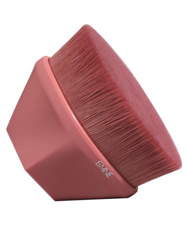ISMINE Foundation Makeup Brush Flat Top Kabuki Hexagon Face Blush Liquid Powder Foundation Brush for Blending Liquid, Cream or Flawless Powder Cosmetics with Bonus Protective Case (Red Bean Soup)