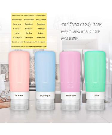 Rogue Silicone Travel Bottles Set - 6x85ml Toiletries Container for Shampoo Shower Gel & Personal Hygiene | Perfect Travel Essentials - Buy Online on SooperMarket.com