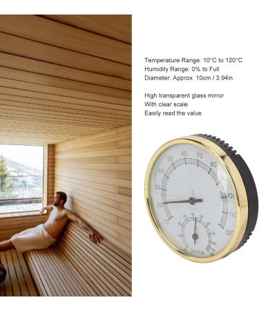 Premium Stainless Steel Sauna Thermometer & Hygrometer - Wall-Mounted Sauna Oven Accessories with Clear Scale for Optimal Sauna Experience - Buy Online on SooperMarket.com