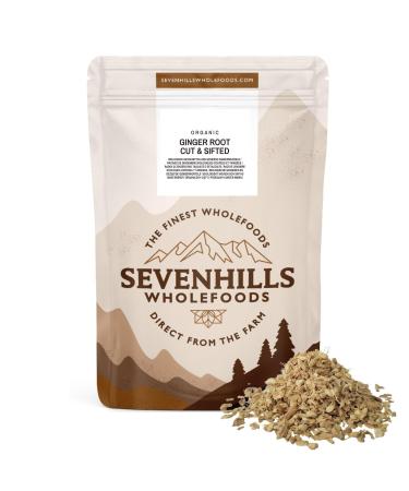 Sevenhills Wholefoods Organic Ginger Root Dried Cut & Sifted for Tea Infusion & Food Ingredient 200g
