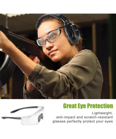 ProCase Hearing Protection & Eye Protection Set - NRR 28 dB Soundproofing Shooter + Protective Glasses + 60 Pairs Foam Earplugs for Optimal Safety - Buy Online on SooperMarket.com