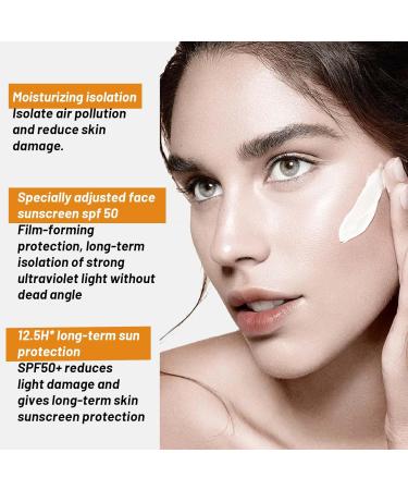 SPF50+ Sun Cream Face Moisturiser Brightening Serum For Face High Protection Against Uva & Uvb Face Suncream Sun Cream For All Skin Types Anti Aging&Skin Brightening Skin Barrier Repair 50g - Buy Online on SooperMarket.com