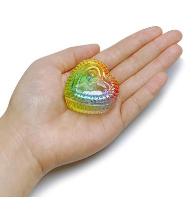 Sweet Heart Shape Acrylic Dappen Dish & Glass Cup | Acrylic Nail Art Kit with Cap Lid | Transparent Colored Glaze Bowl - Buy Online on SooperMarket.com