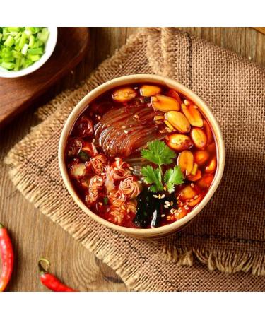 Spicy and sour powder in barrel 120g Hot and Sour Noodles Instant Noodles Chongqing Specialty Snacks Sweet Potato Noodles Spicy snacks Food substitute Instant Spicy Vermicelli (10 barrel) - Buy Online on SooperMarket.com