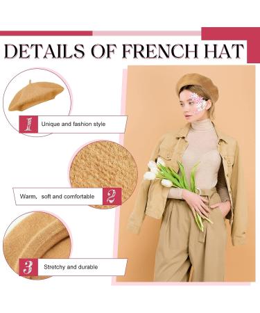 20-Piece Multicolored Wool Berets for Women, French Painter Hats for Winter Parties - Men's and Girls' Artist Beret Hat for Indoor/Outdoor Events - Buy Online on SooperMarket.com