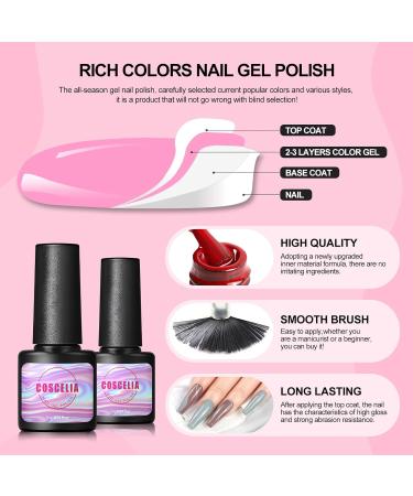 COSCELIA Gel Nail Kit | 36W Nail Lamp | 12 Colours Gel Nail Polish Set | All Seasons Starter Set | DIY at Home | Gift for Women - Buy Online on SooperMarket.com