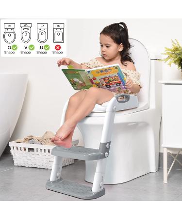SKYROKU Potty Training Seat with Step Stool Ladder  Toddler Potty Seat for Kids and Toddler Boys Girls  Splash Guard and Safety Handles (Grey) Gray - Buy Online on SooperMarket.com