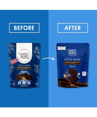 Choczero Dark Chocolate Sea Salt Almonds Keto Bark - 6 OZ | Low Carb Treat - Buy Online on SooperMarket.com