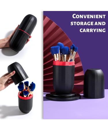 BS-MALL 18 Pcs Makeup Brushes Set with Case - Premium Synthetic Brushes for Foundation, Powder, Concealers, Eye Shadows - Dark Blue - Buy Online on SooperMarket.com