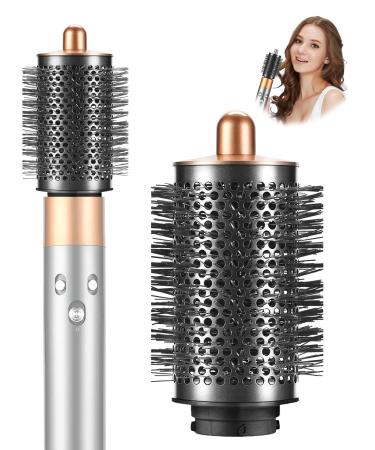 Upgrade Large Round Volumizing Brush for Dyson Airwrap Styler HS01/HS05 Big Round Brush Volumizer Attachment for Smooth Hair Volumizing and Curly Styling Copper