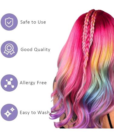 10PCS Hair Chalk Comb for Girls - Non-Toxic & Washable Hair Coloring Kit | Kids Makeup Set for Halloween & Birthdays - Buy Online on SooperMarket.com