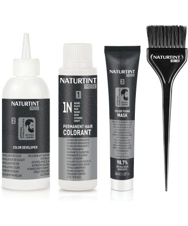 Naturtint Mens Permanent Hair Colour Gel 3N Dark Chestnut Brown for Hair Beard and Moustache. Ammonia Free up to 100% Grey Coverage Natural Looking Long Lasting Results - Buy Online on SooperMarket.com