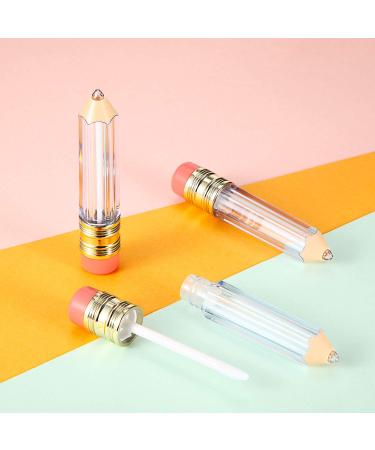 12-Piece Clear Pencil Shaped Lip Gloss Tubes | 5ml Mini Refillable Bottles with 3ml Dropper for DIY Makeup | Travel-Friendly Lip Oil Containers - Buy Online on SooperMarket.com