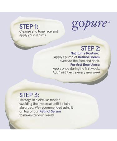goPure Retinol Face Cream - Anti Wrinkle Night Moisturizer for Youthful Glow 1.7oz - Buy Online on SooperMarket.com