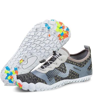 Men's Barefoot Quick-Dry Water Shoes - Outdoor Athletic Sport Shoes for Kayaking, Boating, Hiking, Surfing, Walking - Size 11 Women/9.5 Men - Light Gray - Buy Online on SooperMarket.com