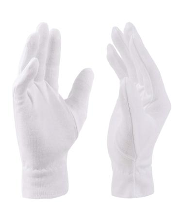 Moisturizing Gloves for Dry Hands Overnight, Selizo 3 Pairs 100 Percent White Cotton Gloves for Women Eczema, Hand Moisturizer Sleeping Spa Gloves for Eczema Dry Hands