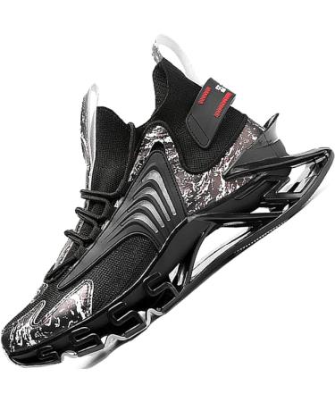 Sneakers Shoes for Men Running - Black - 8