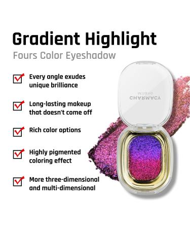 CHARMACY Multichrome Glitter Eyeshadow & Highlighter Palette - High Pigment Color Shifting Blue Ocean (#01) - International Shipping - Buy Online on SooperMarket.com