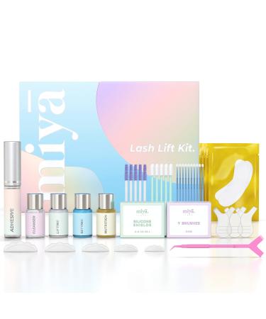 MIYA LASH Lash Lift Kit | Keratin Eyelash Perm Kit | Semi Permanent LVL Curling & Lifting Eyelashes | Includes All Tools & Accessories | Professional Result | Home & Salon Use | Vegan Eyelash Lift Kit