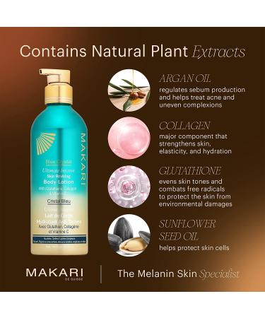 Buy Makari Blue Invigorating Crystal Body Lotion 16.8 OZ - Brightening & Moisturizing Cream with Natural Glutathione for Youthful Radiant Skin - International Shipping Available - Buy Online on SooperMarket.com