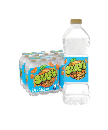 Splash Blast Flavored Water Beverage Mandarin Orange Flavor 16.9 Fl Oz Plastic Bottles 24 Pack