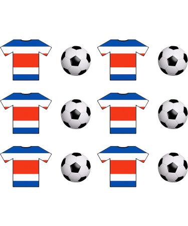 PRE-CUT Costa-Rica Football Edible Cupcake Toppers Cake Decorations World Cup 2022 Party - Buy Online on SooperMarket.com