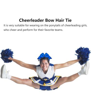 Niuhong Hair Tie - 4 Pieces Bow Hair Loops Large Colorful Bows Cheerleading Girls Accessory Blue (20.3 cm) - Buy Online on SooperMarket.com