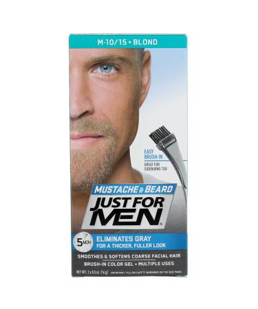 Just for Men Mustache & Beard Brush-In Color Gel Blond M-10/15 2 x 0.5 oz (14 g)