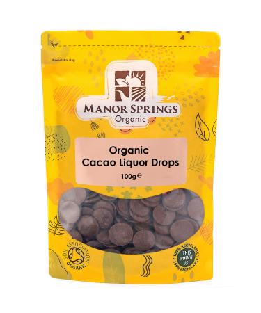 Organic Cacao Liquor/Mass Drops 100g by Manor Springs Organic