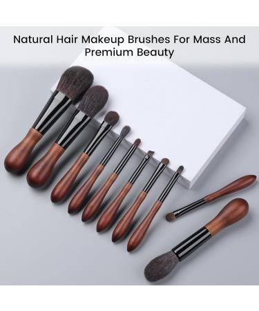 Natural Goat Hair Makeup Brushes Set - Professional & Soft Travel Brushes for Makeup Artists - Buy Online on SooperMarket.com