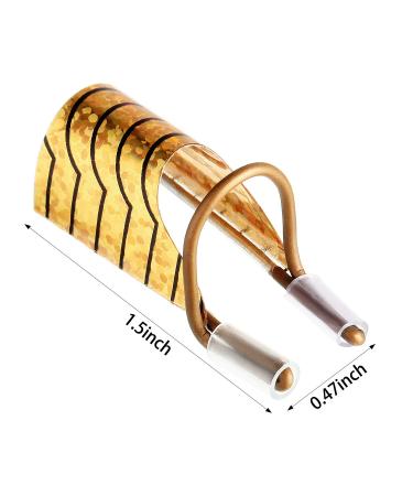 20 Reusable Nail Extension Forms - French Nail Tips for Manicure - Gold & Silver - Buy Online on SooperMarket.com
