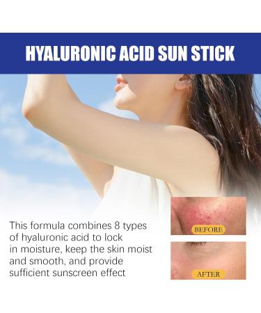 Hyaluronic Acid Watery Sun Stick Sun Sunscreen Korean Face Sunscreen SPF50+ PA++++ Face Moisturiser Hyaluronic Acid Sunscreen Face Sun Cream Anti Aging Sunscreen Daily Sunscreen With No White Cast - Buy Online on SooperMarket.com