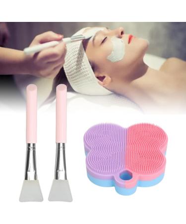 Silicone Cleansing Brush - Pink & Purple Dual-Sided Exfoliating Tool for Women | Gentle Skin Care & Deep Cleaning - Buy Online on SooperMarket.com