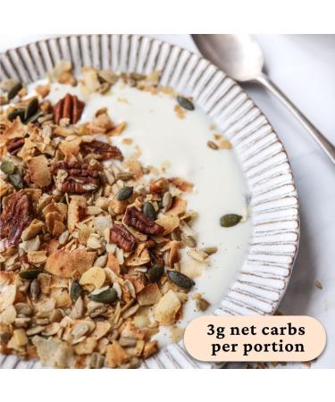 Large 35oz Pecan & Almond Keto Granola Bulk Bag - Gluten-Free, Unsweetened, High Fiber Breakfast Cereal - LCHF Friendly - Buy Online on SooperMarket.com