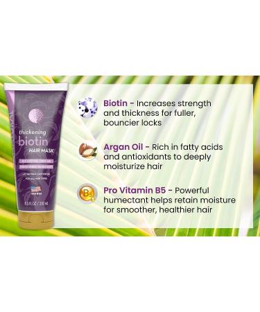 Arganatural Thickening Biotin Hair Mask 8.5 fl oz - 250ml Tube - Buy Online on SooperMarket.com