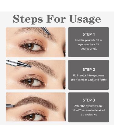 NewBang Eyebrow Pencil Set - Waterproof Microblading Pen for Natural, Longlasting Eyebrows - Dark Brown - Buy Online on SooperMarket.com