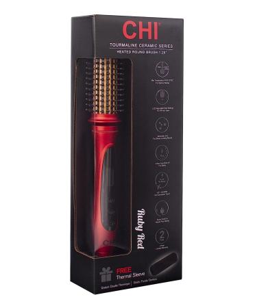 CHI Amplitude Ceramic Heated Round Brush - Ruby Red | Salon-Quality Styling Tool - Buy Online on SooperMarket.com