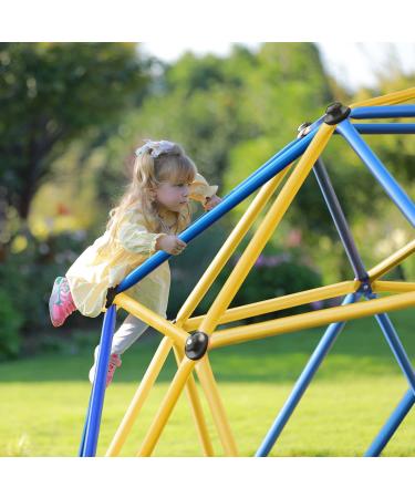 Zupapa 10FT Blue Dome Climber | Upgraded 2022 Decagonal Geo Jungle Gym | Supports 735LBS | Easy Assembly | Kids Outdoor Fun - Buy Online on SooperMarket.com