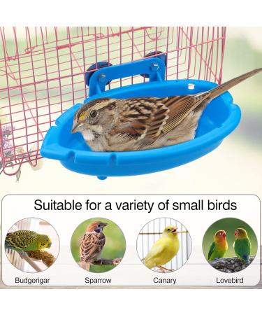 Mygeromon Bird Bath for Cage - Hanging Small Tub for Parrot, Parakeets, Canary, Budgerigar Shower - Blue - Buy Online on SooperMarket.com
