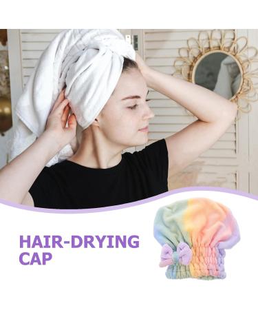NOLITOY Quick Dry Hair Towel Wrap for Women - Cute Bowknot Design Super Absorbent for Curly & Thick Hair Colorful Elastic Hair Cap - Buy Online on SooperMarket.com