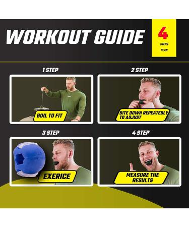 Jawzrsize Advanced Jaw, Face & Neck Exerciser - Define Jawline & Tone Face - Stress Relief - Large Blue - Buy Online on SooperMarket.com