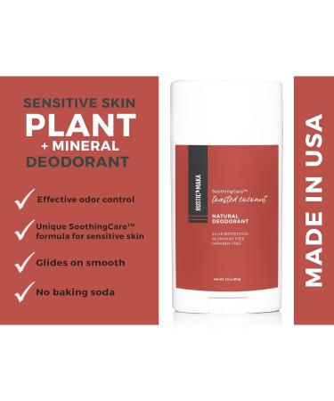 Rustic MAKA Natural Deodorant Toasted Coconut Aluminum Free Paraben Free No Baking Soda Deodorant for Women Magnesium Synthetic Fragrance-Free Cruelty-Free - Buy Online on SooperMarket.com