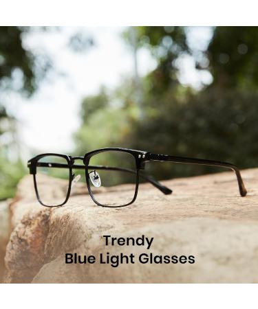 Cyxus Blue Light Filter Glasses for Men & Women | Computer & Gaming Safety Glasses | Non-Prescription Screen Glasses 03Black - Buy Online on SooperMarket.com