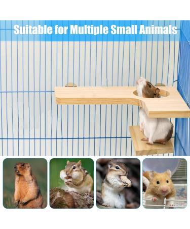 Shop Wangdu 5-Piece Hamster Accessories Set - Natural Wood Toys for Hamsters Guinea Pigs & Mice | DIY Cage Decor & Bird Seating Platform - Buy Online on SooperMarket.com